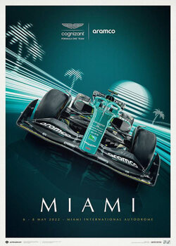 Художествен печат Aston Martin Aramco Cognizant Formula 1 Team - Miami - 2022 - Limited Edition