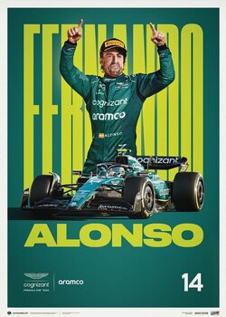 Εκτύπωση τέχνης Aston Martin Aramco Cognizant Formula One™ Team - Fernando Alonso - 2023
