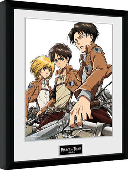 Κορνιζαρισμένη αφίσα Attack On Titan - Trio