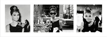 Audrey Hepburn - Breakfast at Tiffany's Triptych Reproduction d'art