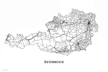 Sticker Austria black & white