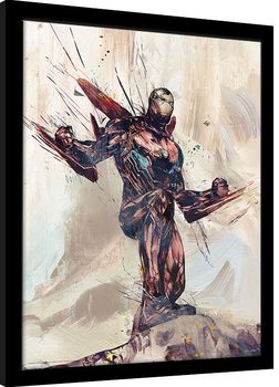 Kehystetty juliste Avengers: Infinity War - Iron Man Sketch
