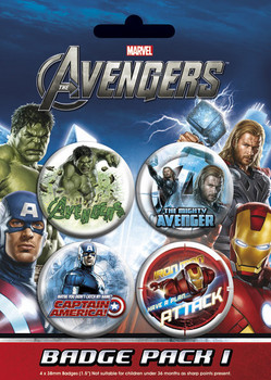 Σετ κονκάρδες AVENGERS - pack 1