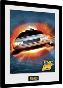 Poster emoldurado Back To The Future - 35th Delorean