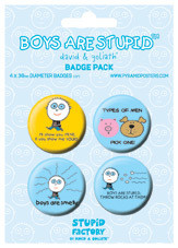 Badge set BOYS ARE STUPID