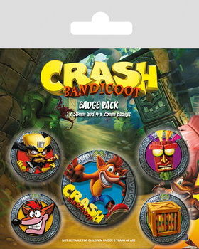 Crash Bandicoot - Pop Out Badge Pack