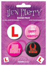 Badge set HEN PARTY