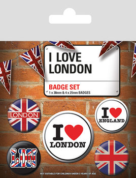 I Love London Badge Pack