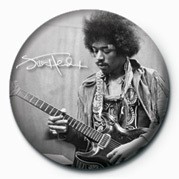 Badge JIMI HENDRIX (B&W)