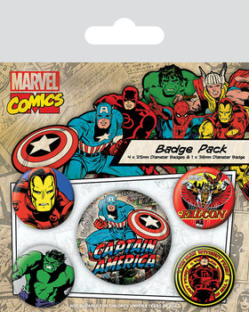 Badge set Marvel Retro - Captain America