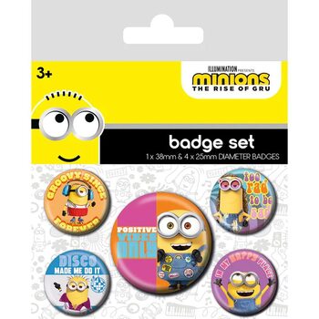 Badge set Minions: The Rise of Gru - Positive Vibes
