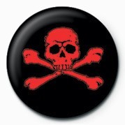 Badge SKULL & CROSSBONES (RED)