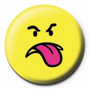 Badge SMILEY - cloudy