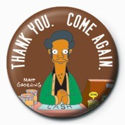 Badge THE SIMPSONS - apu thank you