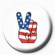 Badge TWO FINGER PEACE