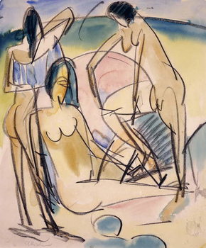 Принти на полотні Bathers on the Shore, Fehmarn,