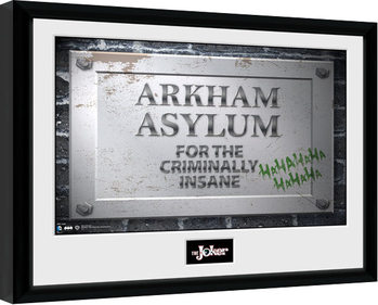 Κορνιζαρισμένη αφίσα Batman Comic - Arkham Asylum Sign