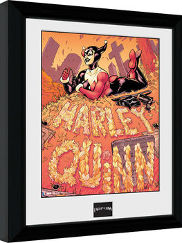 Framed Poster Batman Comic - Harley Quinn Graveyard