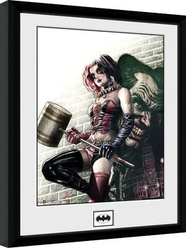 Framed Poster Batman Comic - Harley Quinn Hammer