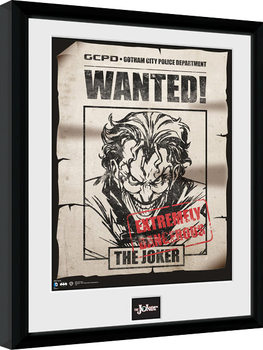 Framed Poster Batman Comic - Joker Wanted