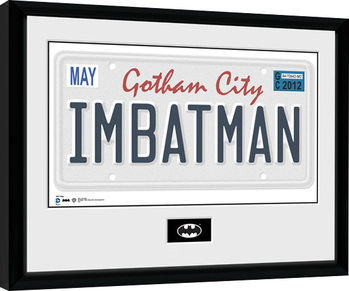 Poster emoldurado Batman Comic - License Plate