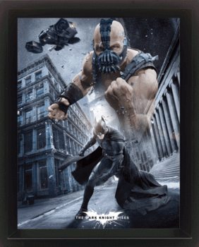Πλαισιωμένη 3D αφίσα BATMAN DARK KNIGHT RISES