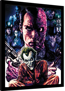 Framed poster Batman - Villains