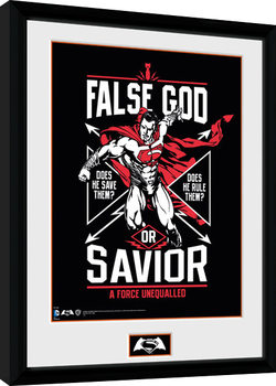 Poster emoldurado Batman Vs Superman - False God