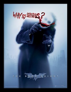 Kehystetty juliste Batman: Yön ritari - Why So Serious?