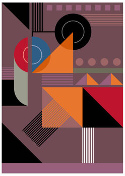 Футболка Bauhaus muted background illustration