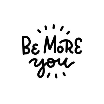 Sticker Be more you - Line drawing