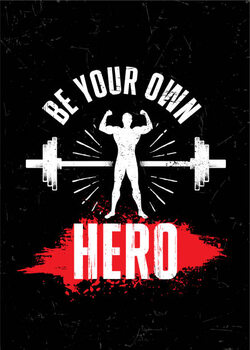 Наклейка Be Your Own Hero. Strong Workout