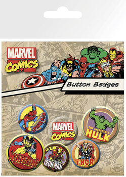Set bedževa MARVEL - characters