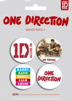 Set bedževa ONE DIRECTION - pack 2
