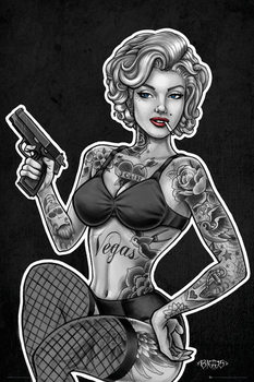 Плакат с рамка Biggs - Inked anked and armed