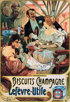 Canvas Print Biscuits Champagne Lefèvre-Utile