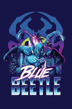 Canvas Print Blue Beetle - Blue Night