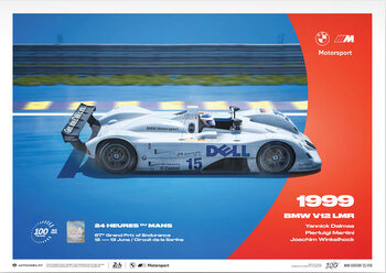 Art Print BMW V12 Lmr - 24H Le Mans - 100th Anniversary - 1999