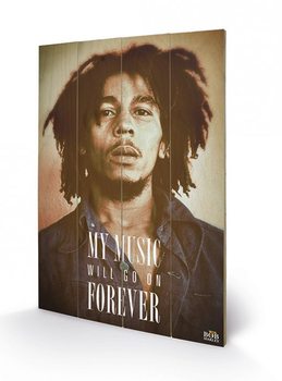 Ξύλινη τέχνη Bob Marley - Music Forever