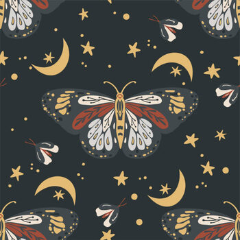 Μπλουζάκι Boho Butterfly Seamless Repeat