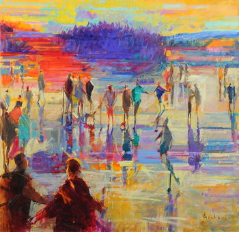 Canvas-taulu Bonspiel, Lake of Menteith