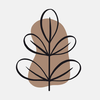 Αυτοκόλλητο Botanical doodle in a modern style