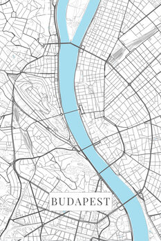 Принти на полотні Budapest white