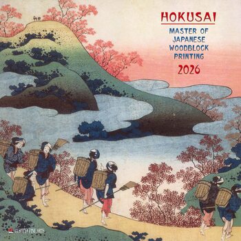Calendário 2026 Hokusai - Japanese Woodblock Printing