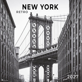 Calendário 2027 Nova Iorque retro