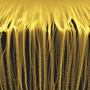 Canvas Print 3D Technology Style. A Glowing Grid.