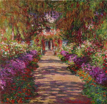 Canvas Print A Pathway in Monet's Garden, Giverny, 1902