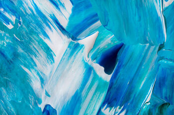 Canvas Print Abstract painting blue background. A fragment