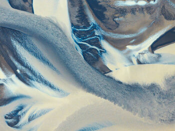 Canvas Print aerial abstract view of the river