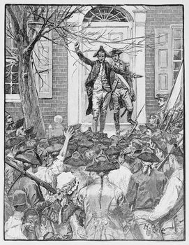 Canvas Print Alexander Hamilton Addressing the Mob